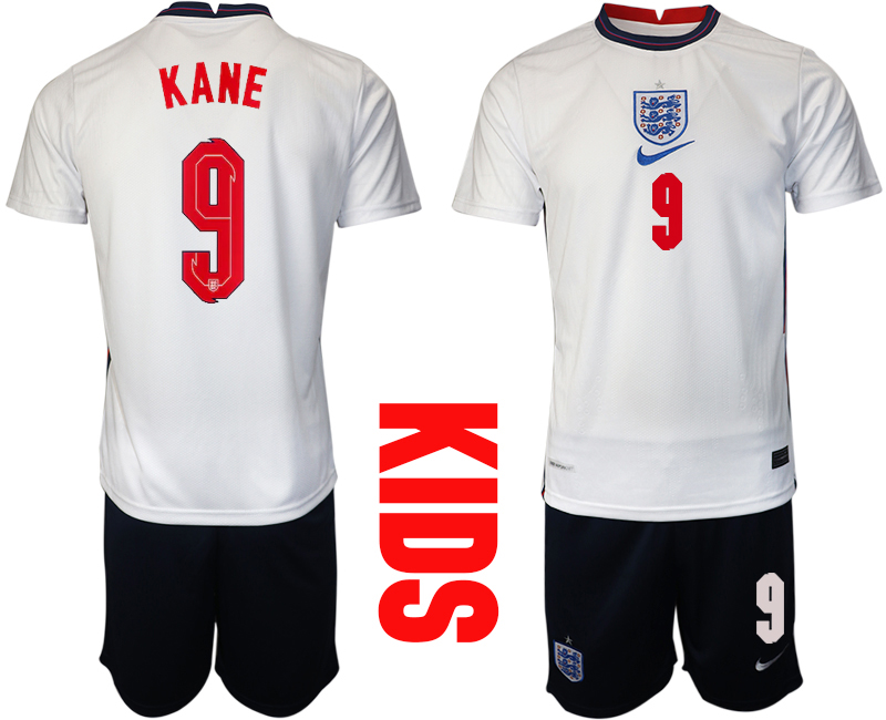 2021 European Cup England home Youth #9 soccer jerseys->youth soccer jersey->Youth Jersey